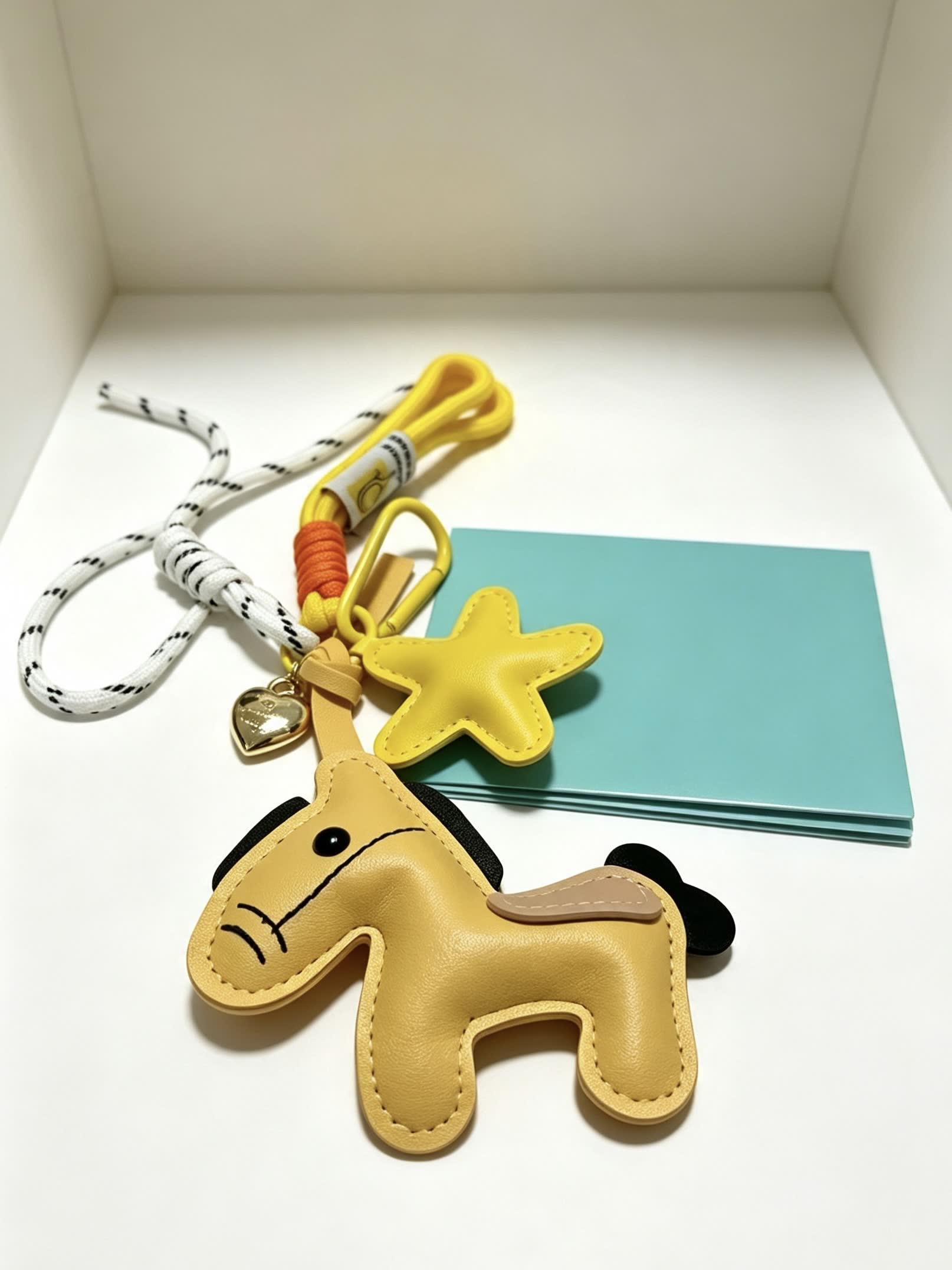 Tiffany & Co. Yellow Leather Horse Charm